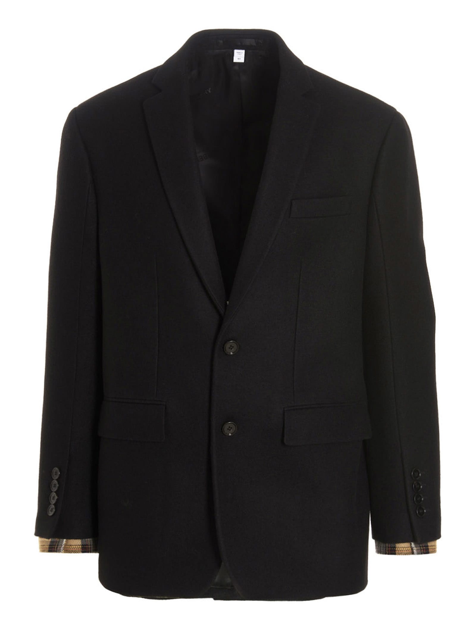 Burberry羊毛定制西装外套