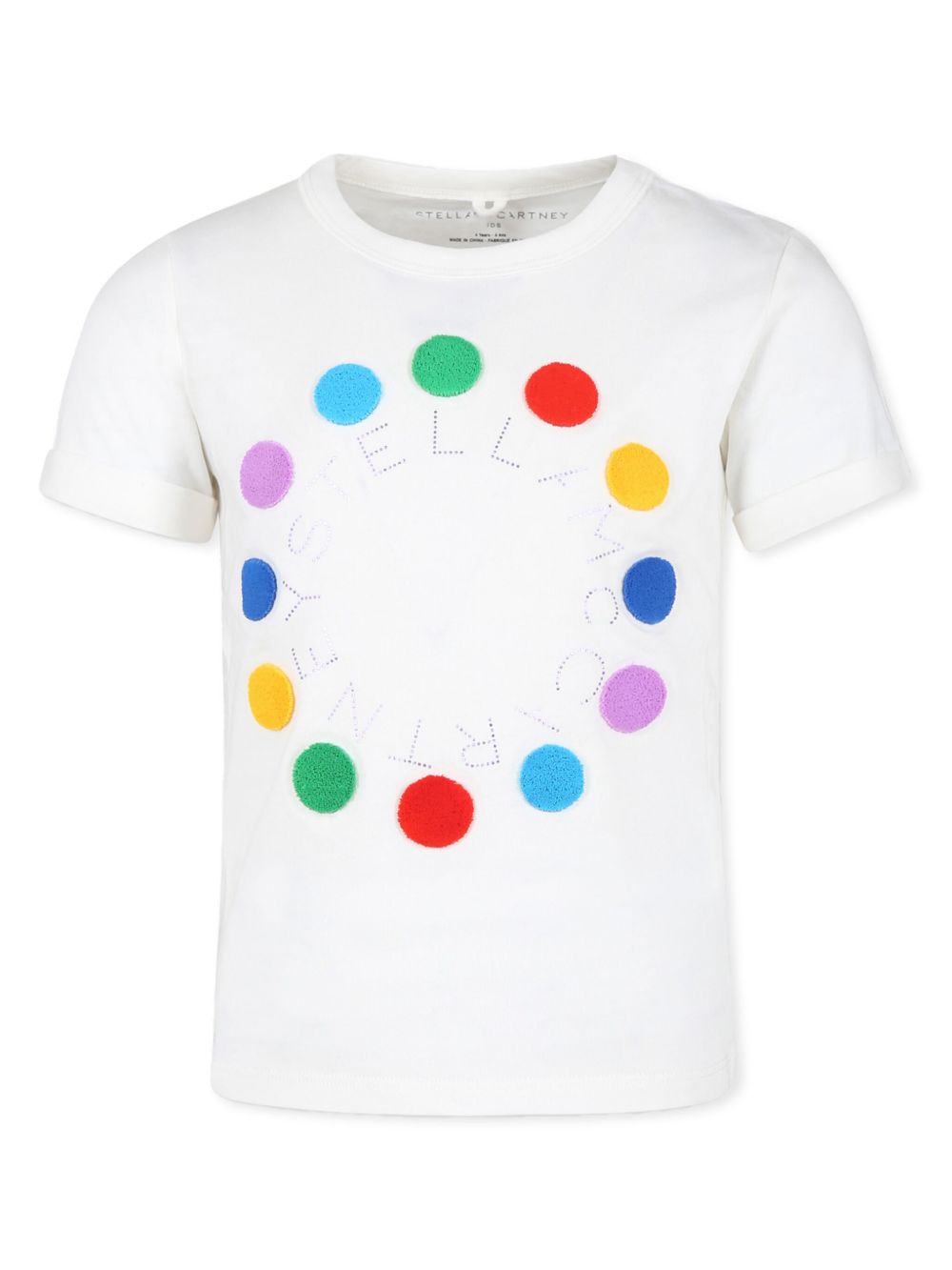 Stella McCartney Kids logo印花棉T恤 - 白色