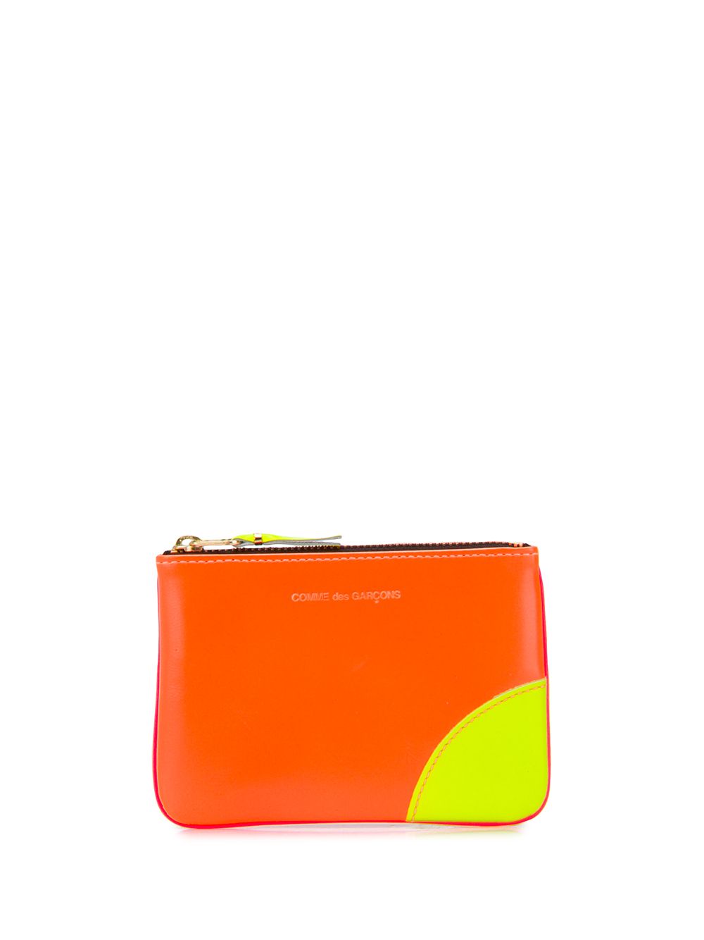 Comme Des Garçons Wallet 拼色皮质钱包 - 橘色