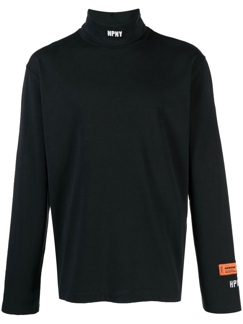 Heron Preston HPNY logo刺绣高领毛衣 - 黑色