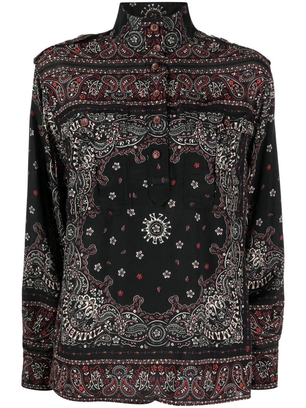 ZIMMERMANN Utility 佩斯理印花罩衫 - 黑色