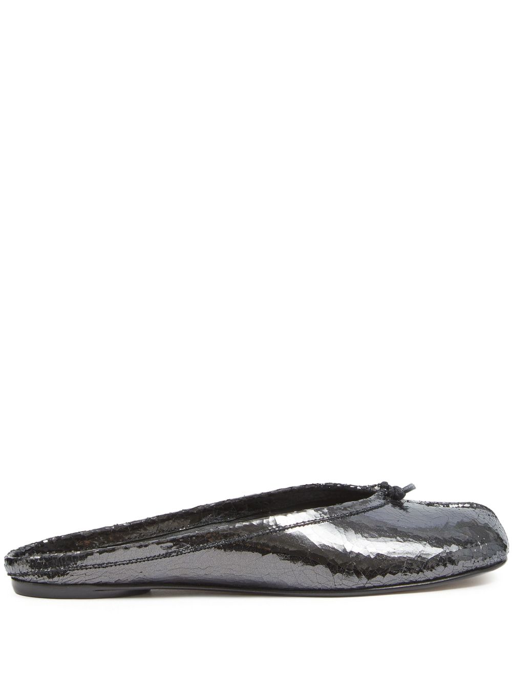 Maison Margiela Tabi 皮质穆勒鞋 - 黑色