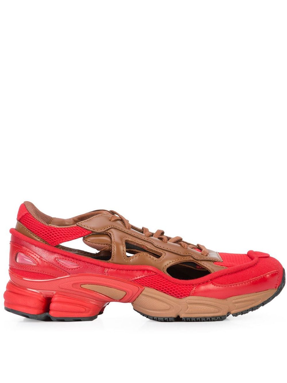 adidas Adidas x Raf Simons Replicant Ozweego皮革运动鞋 - 褐色