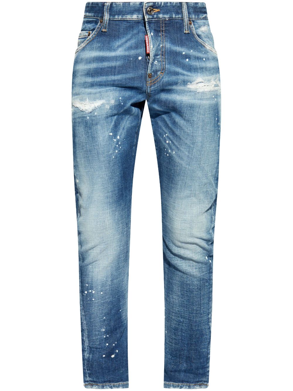 DSQUARED2 中腰紧身牛仔裤 - 蓝色