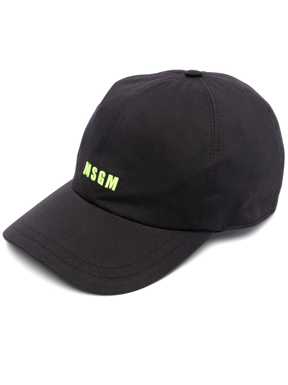 MSGM logo刺绣棒球帽 - 黑色