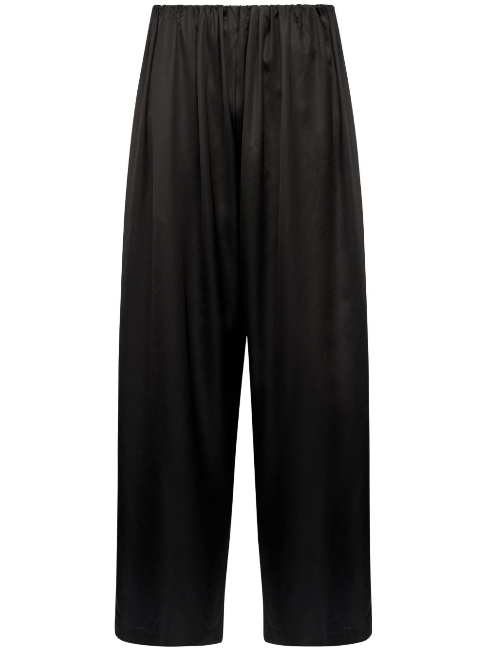 MM6 Maison Margiela 褶饰高腰长裤 - 黑色