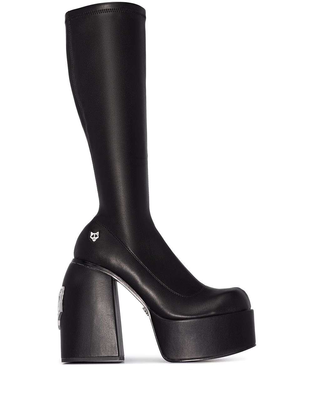 NAKED WOLFE Spice Black Stretch 及膝靴 - 黑色