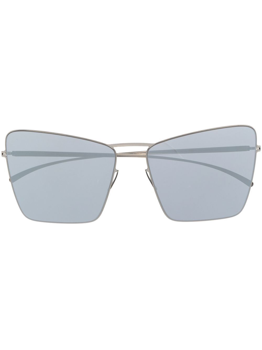 Mykita 几何猫眼框太阳眼镜 - 银色
