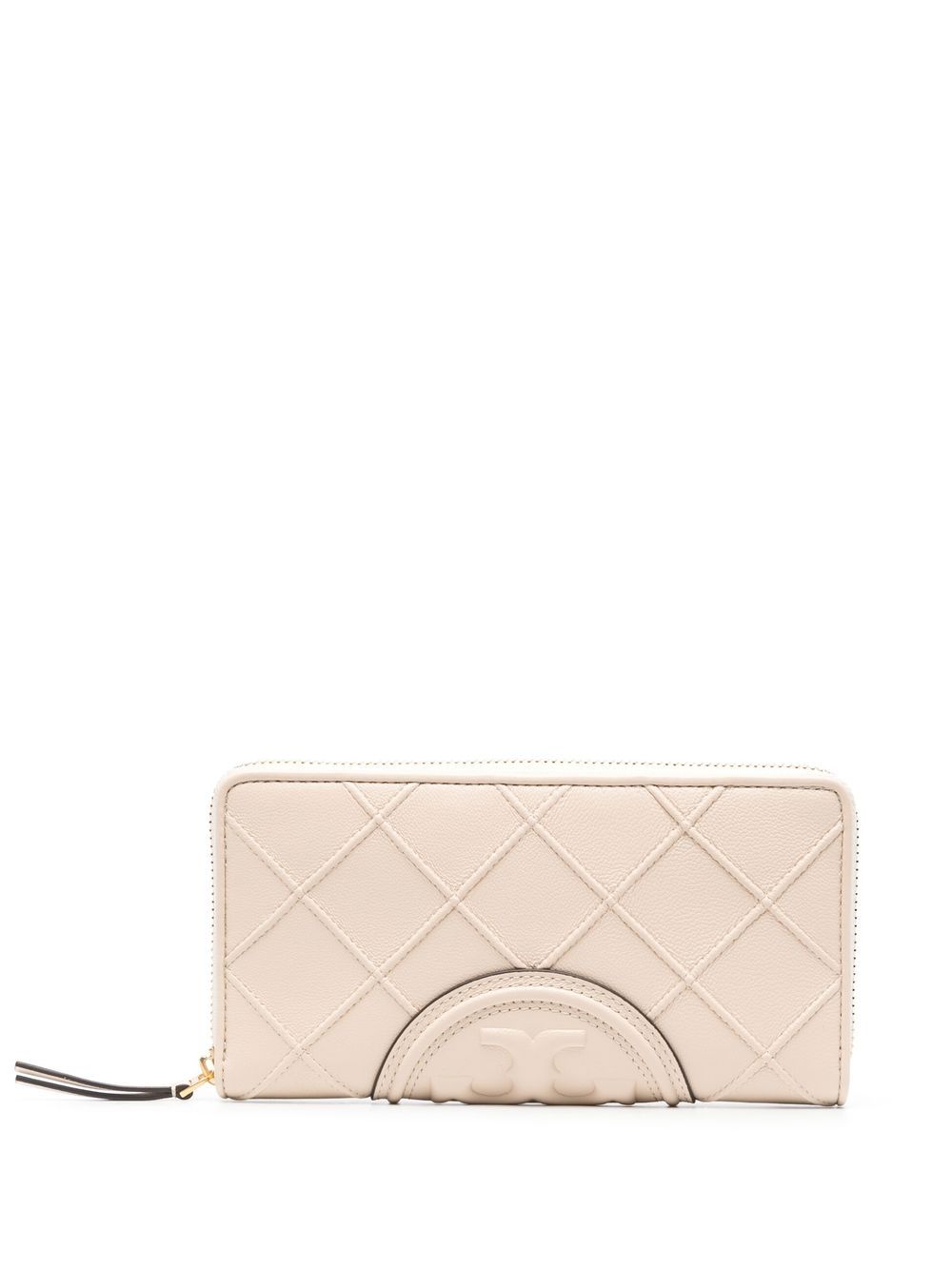 Tory Burch logo凹面压花皮质钱包 - 中性色