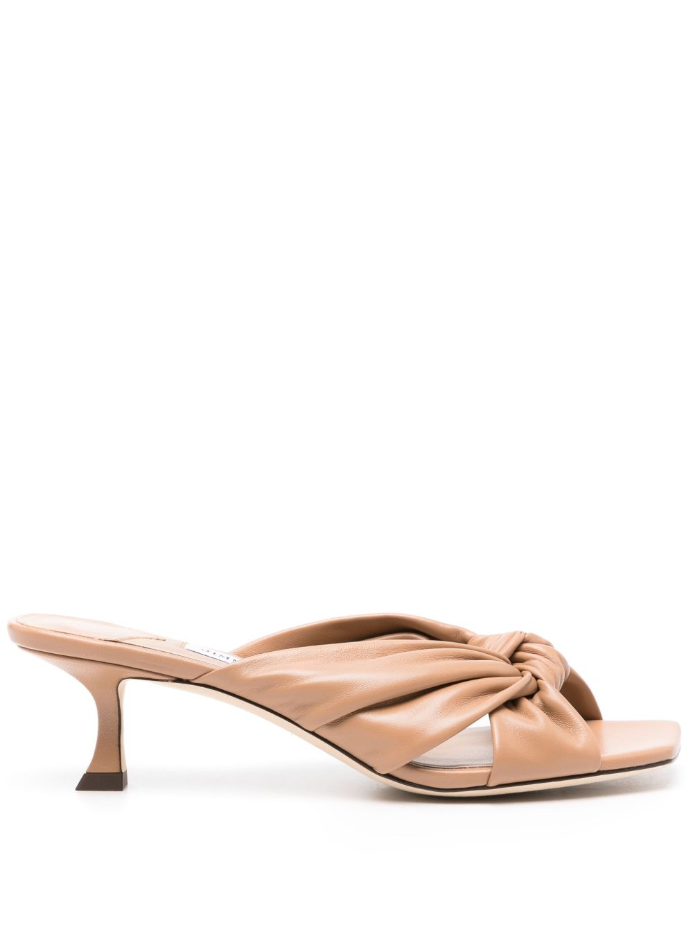Jimmy Choo Avenue 皮质中跟穆勒鞋 - 中性色