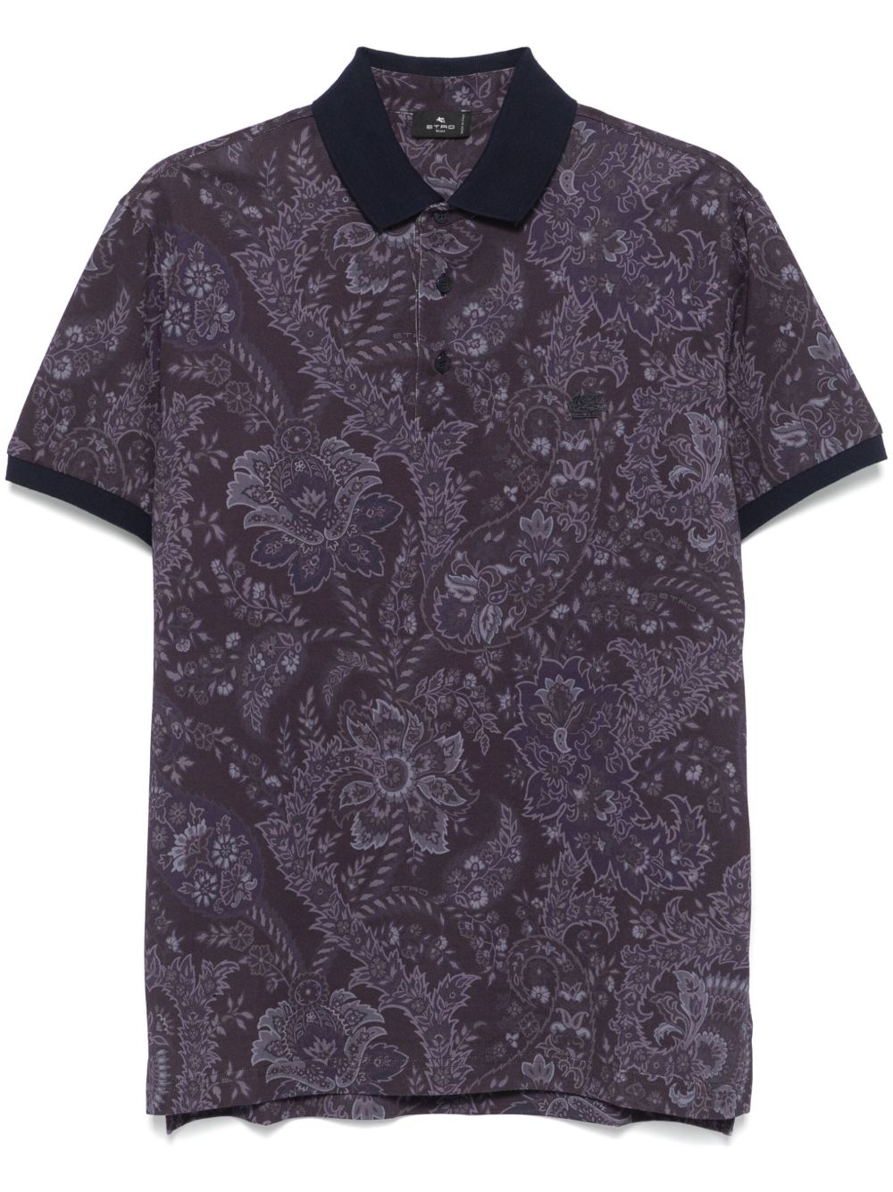 ETRO 花卉佩斯理polo衫 - 紫色