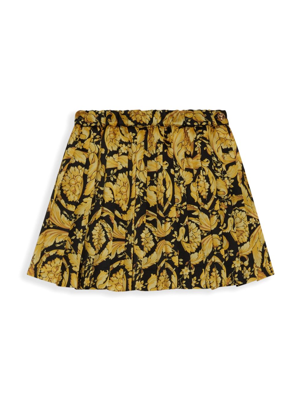 Versace Kids Barocco 印花半身裙 - 黄色