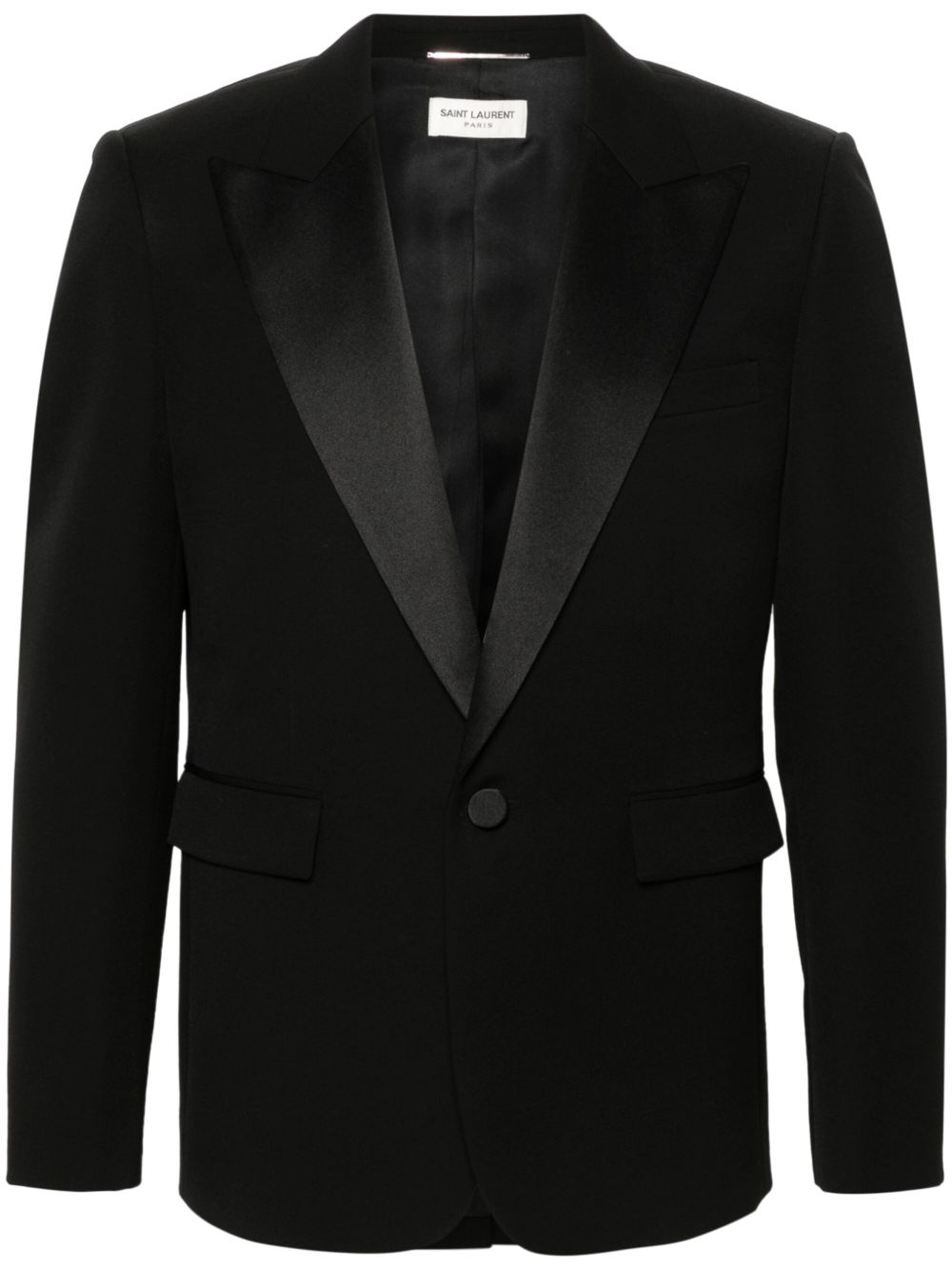 Saint Laurent 单排扣羊毛西装夹克 - 黑色