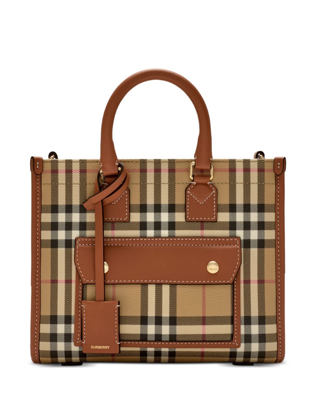 Burberry Freya 迷你托特包 - 中性色