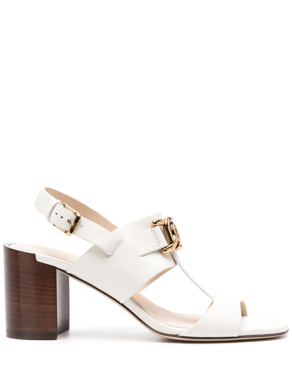 Tod's Kate 高跟皮质凉鞋 - 白色