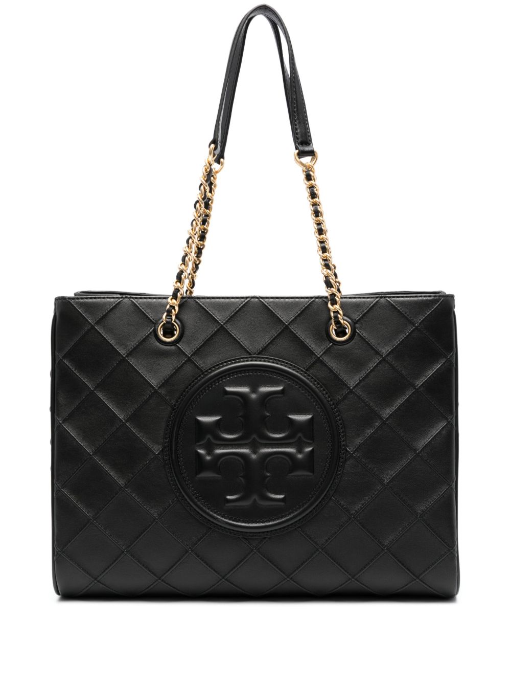Tory Burch Fleming Soft 搭链手提包 - 黑色