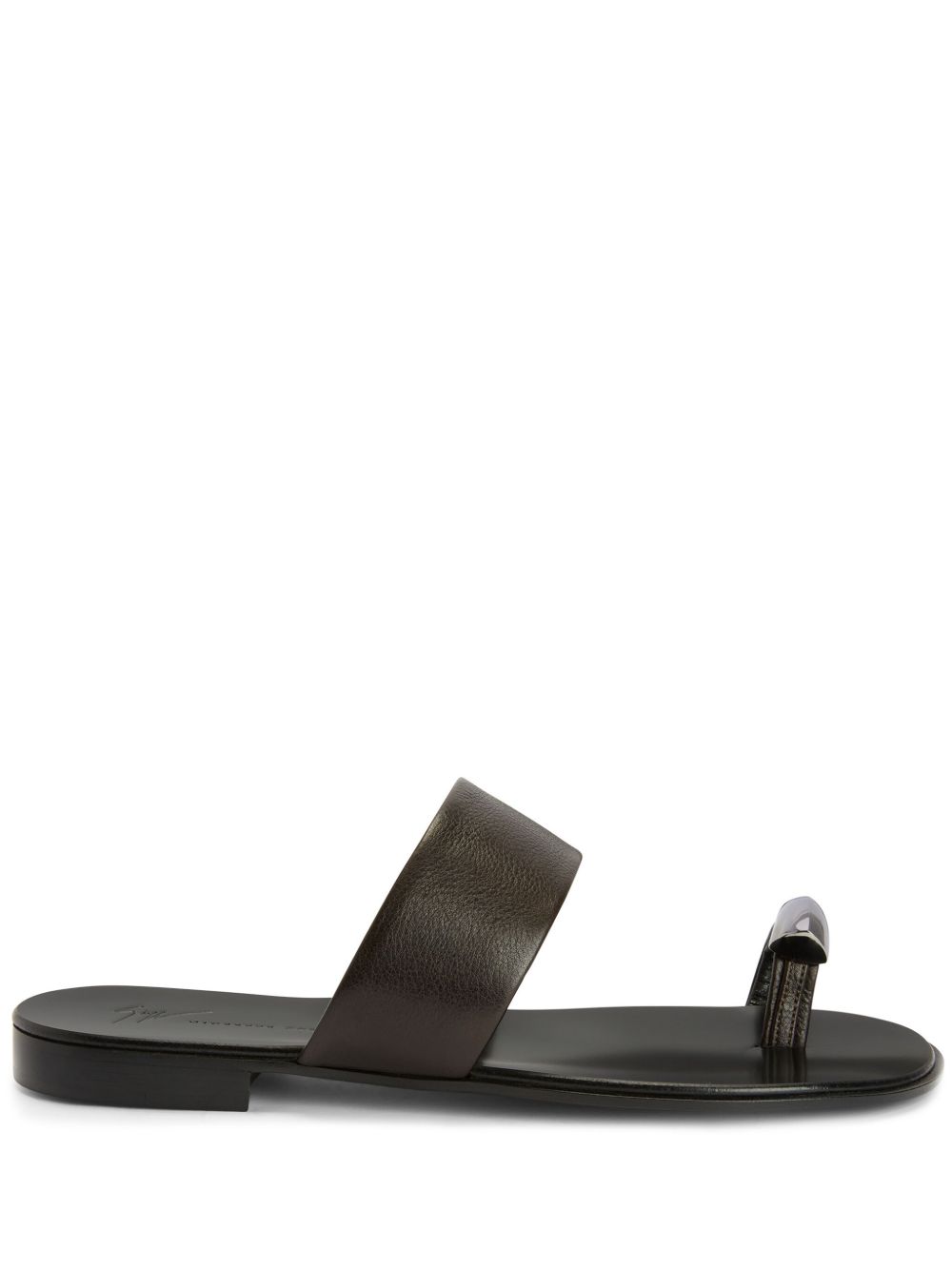 Giuseppe Zanotti Norbert 皮质凉鞋 - 黑色