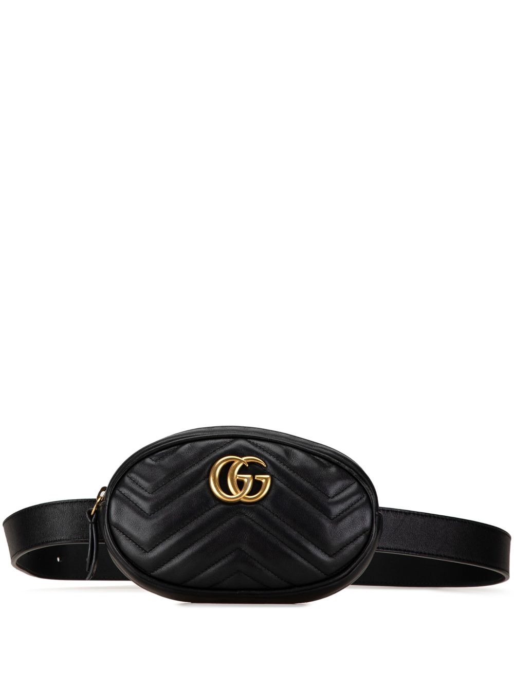 Gucci Pre-Owned GG Marmont Matelasse 腰包（2016-2024年典藏款） - 黑色