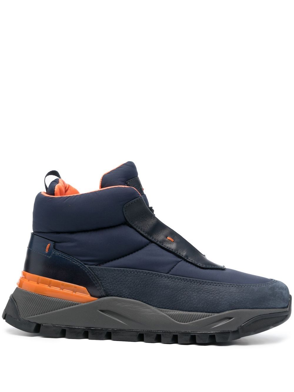 Santoni 系带登山靴 - 蓝色