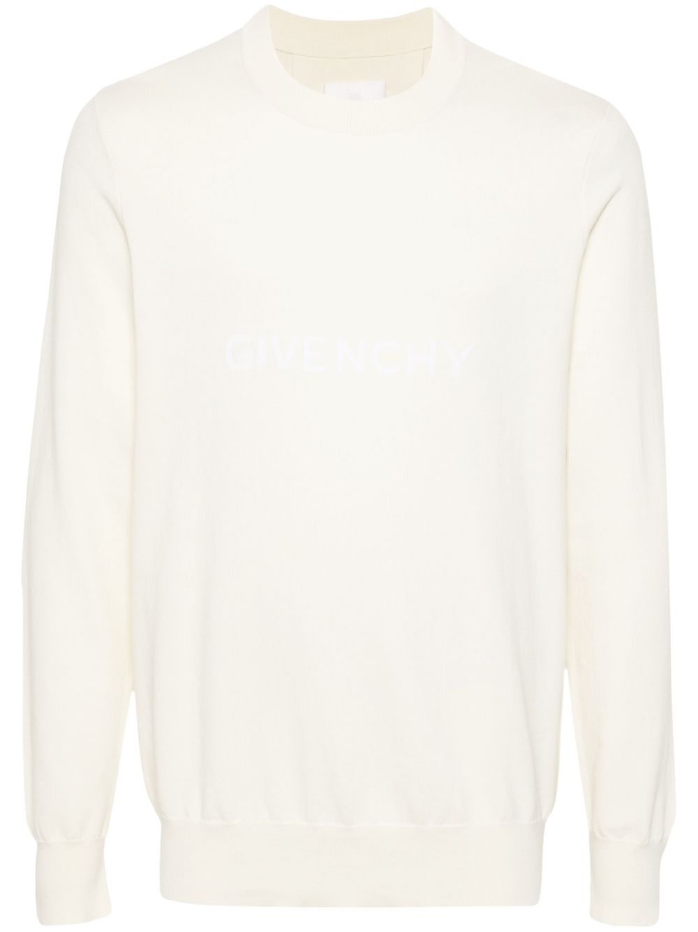 Givenchy logo刺绣卫衣 - 白色