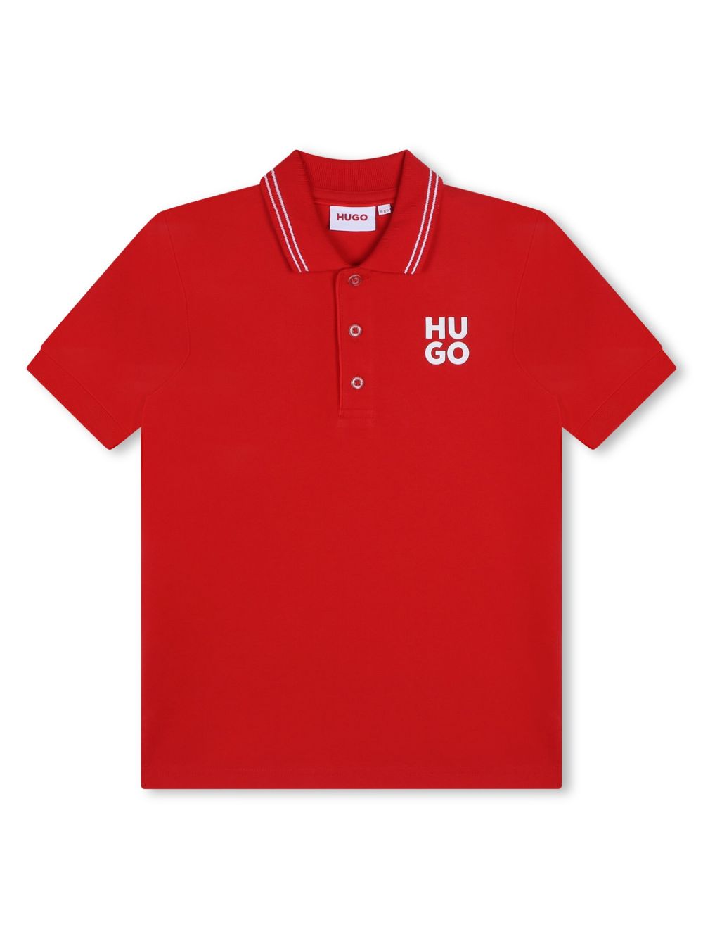 HUGO KIDS logo印花polo衫 - 红色