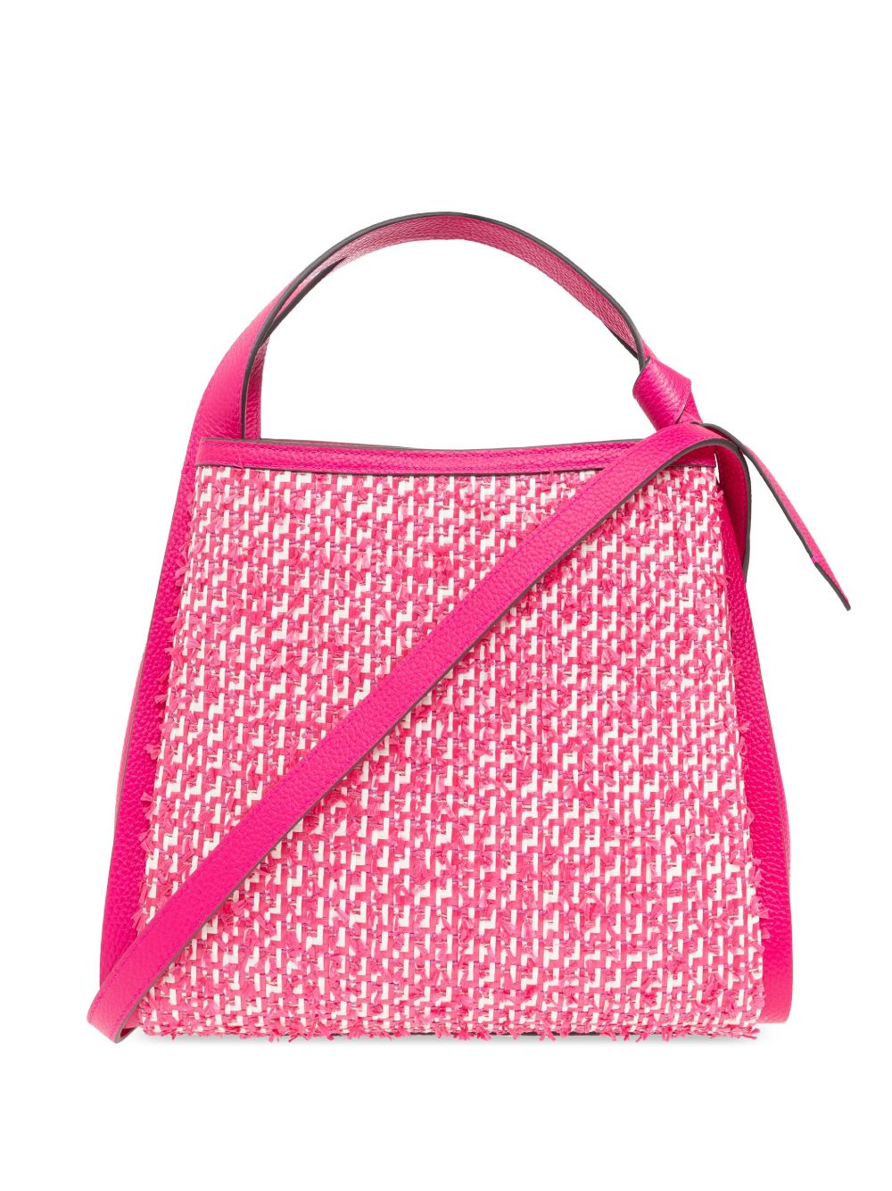 Kate Spade Knott 中号粗花呢皮质手提包 - 粉色