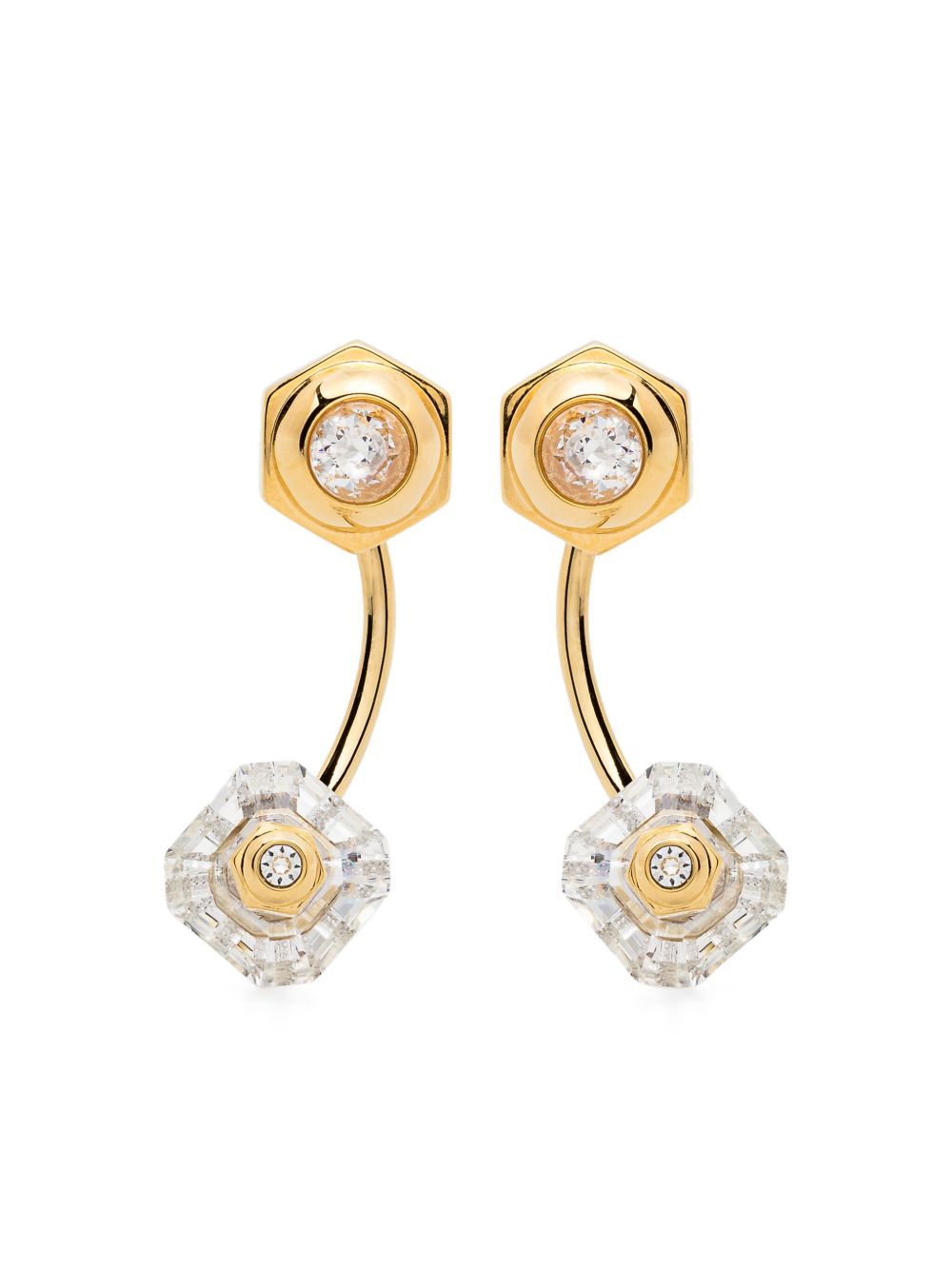 Swarovski Numina 吊饰耳环 - 金色