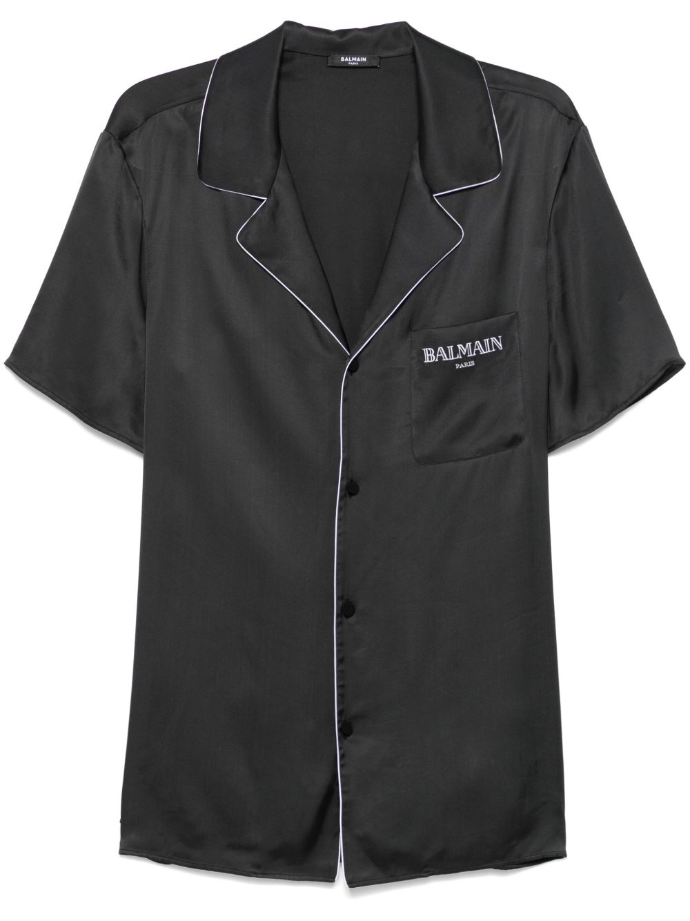 Balmain 滚边衬衫 - 黑色