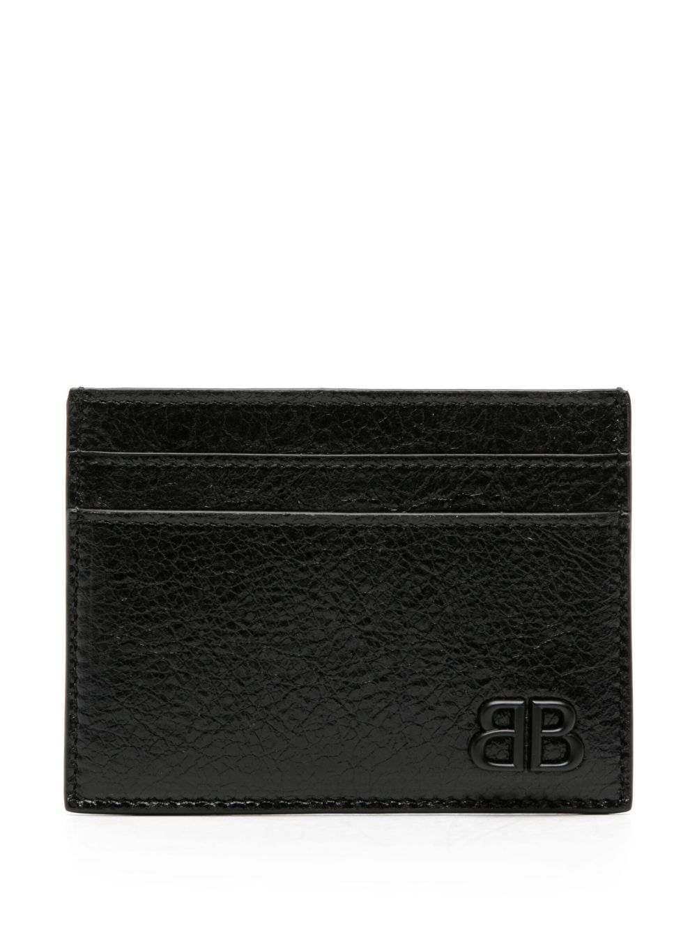 Balenciaga Monaco 皮质卡夹 - 黑色