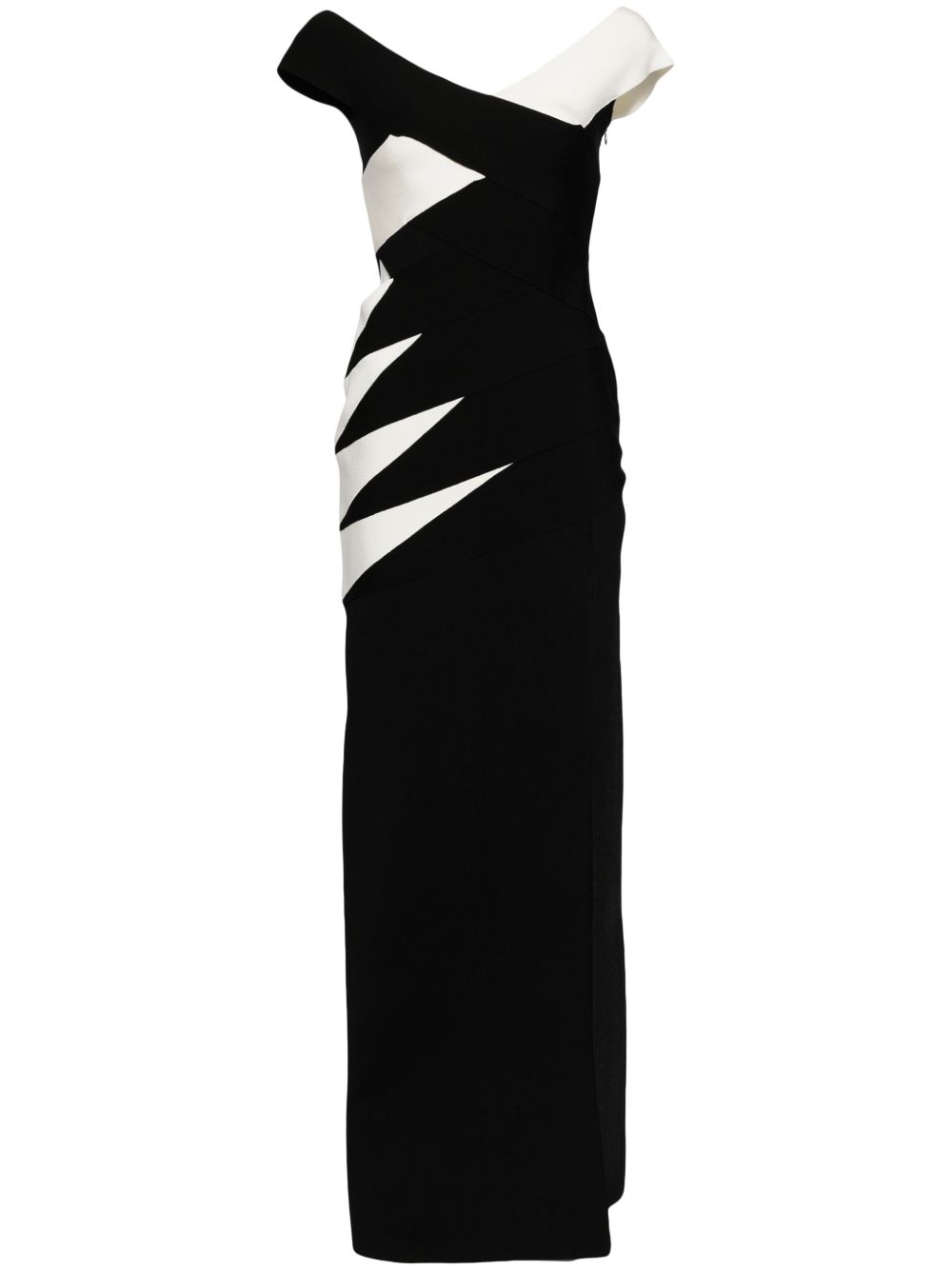 Zuhair Murad 露肩拼接礼服 - 黑色
