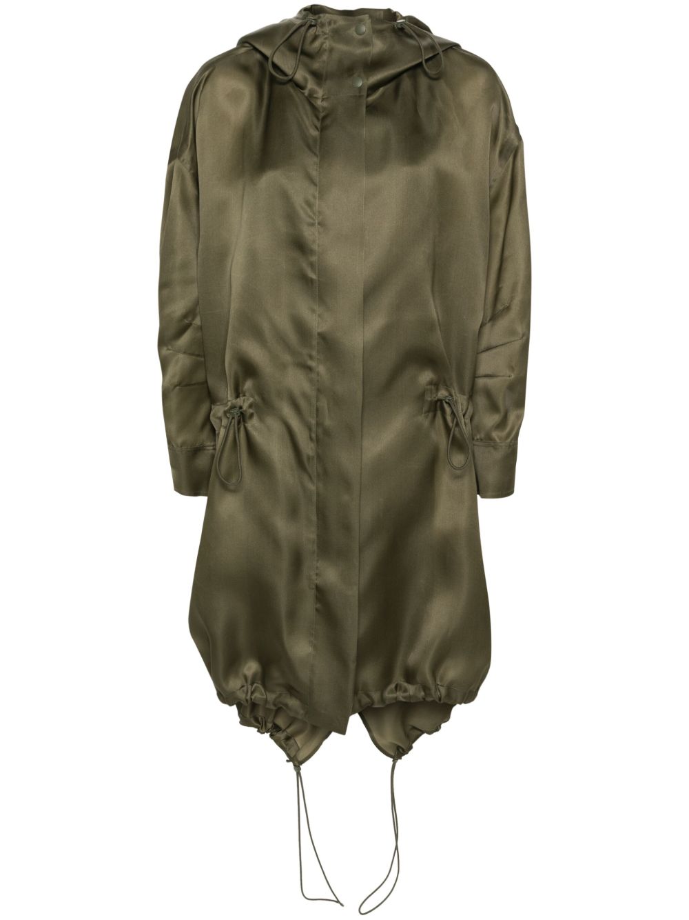 Max Mara Tambuto 欧根纱中长外套 - 绿色