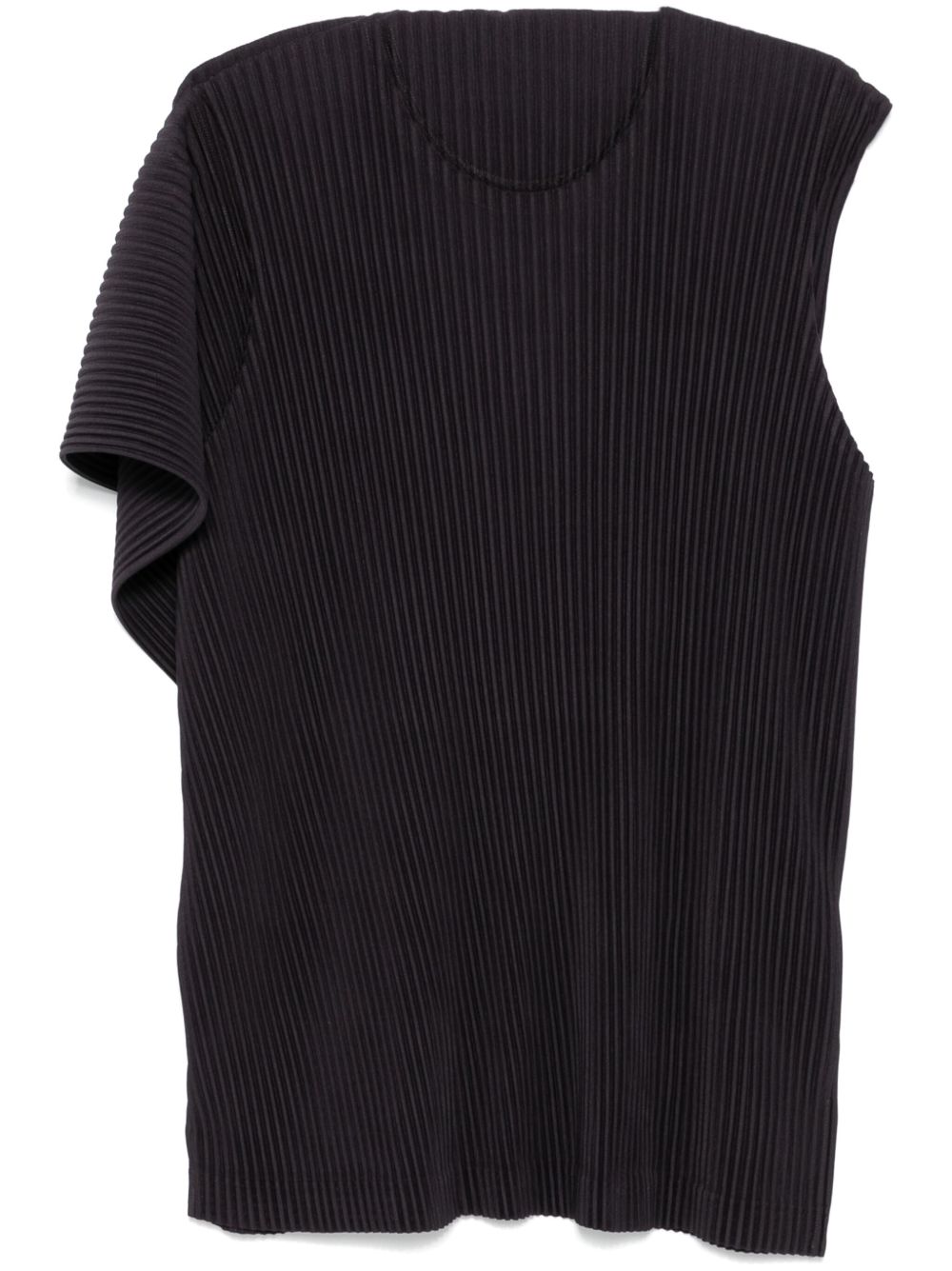 Homme Plissé Issey Miyake 不对称马甲 - 灰色