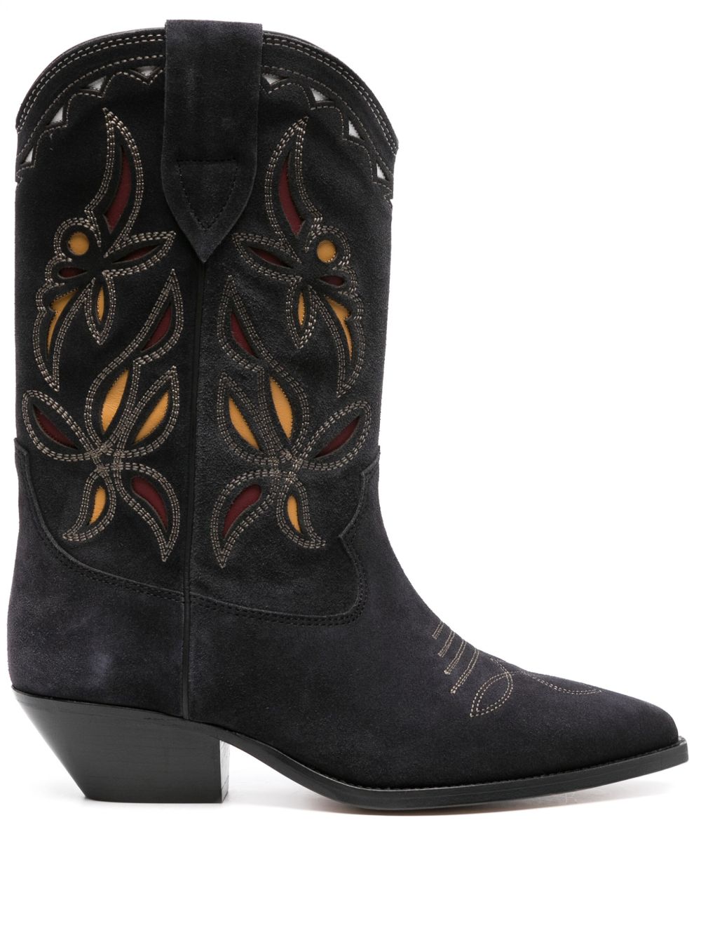 ISABEL MARANT Duerto 古巴跟绒面皮靴 - 蓝色