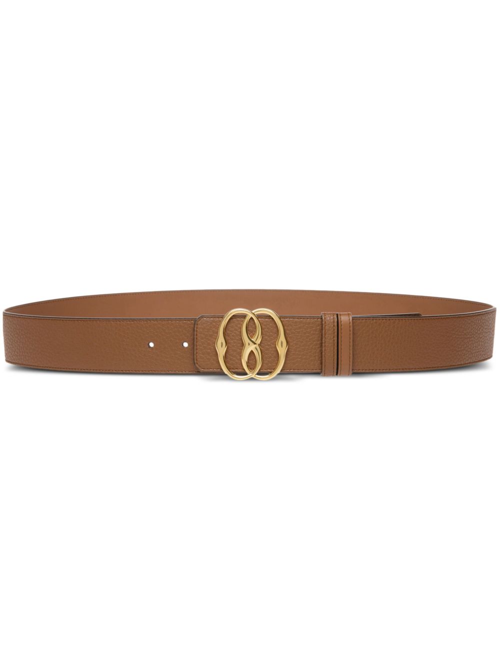 Bally Emblem logo扣环腰带 - 褐色