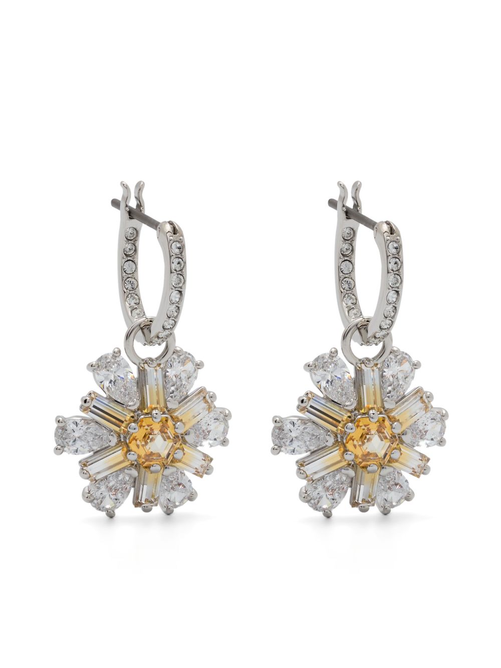 Swarovski Idyllia 迷你圈形耳环 - 银色