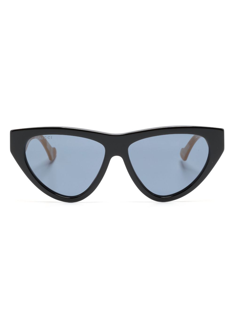 Gucci Eyewear 猫眼框太阳眼镜 - 黑色