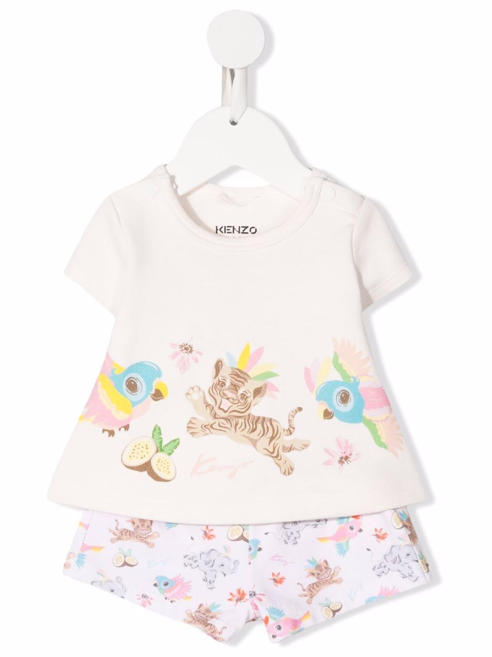 Kenzo Kids 图案logo运动套装 - 粉色