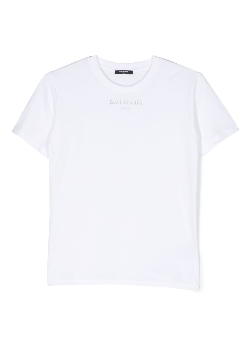 Balmain Kids logo印花棉T恤 - 白色