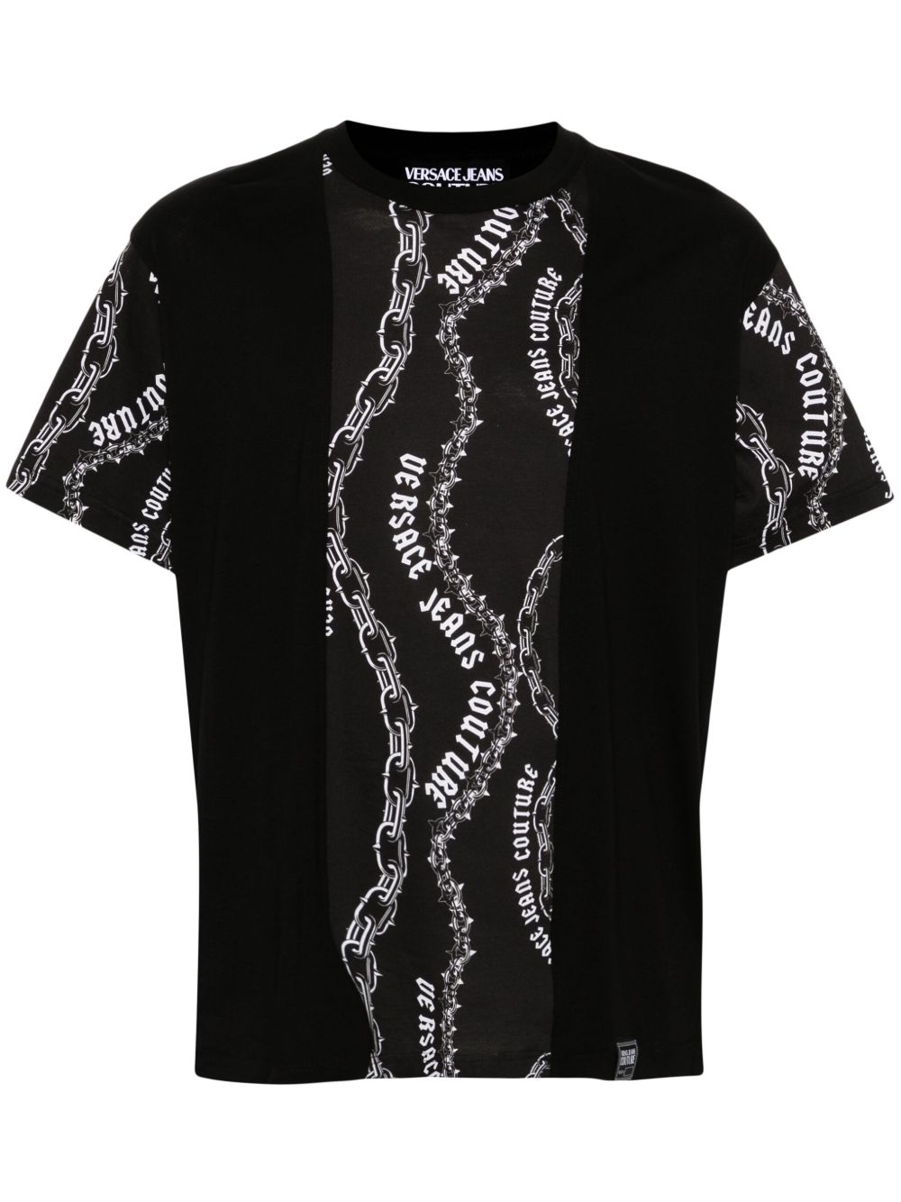 Versace Jeans Couture Chain Couture 棉T恤 - 黑色
