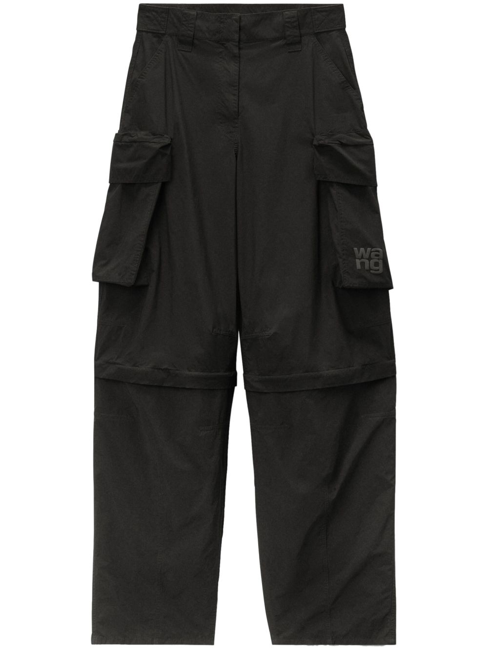 Alexander Wang 拼接阔腿工装裤 - 黑色
