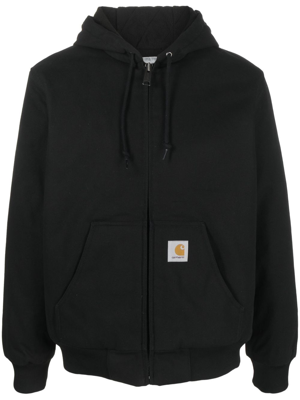Carhartt WIP 标贴棉连帽夹克 - 黑色