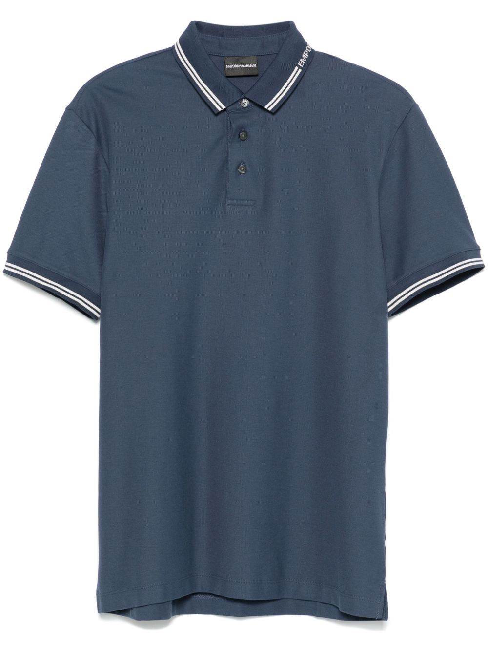 Emporio Armani logo polo衫 - 蓝色