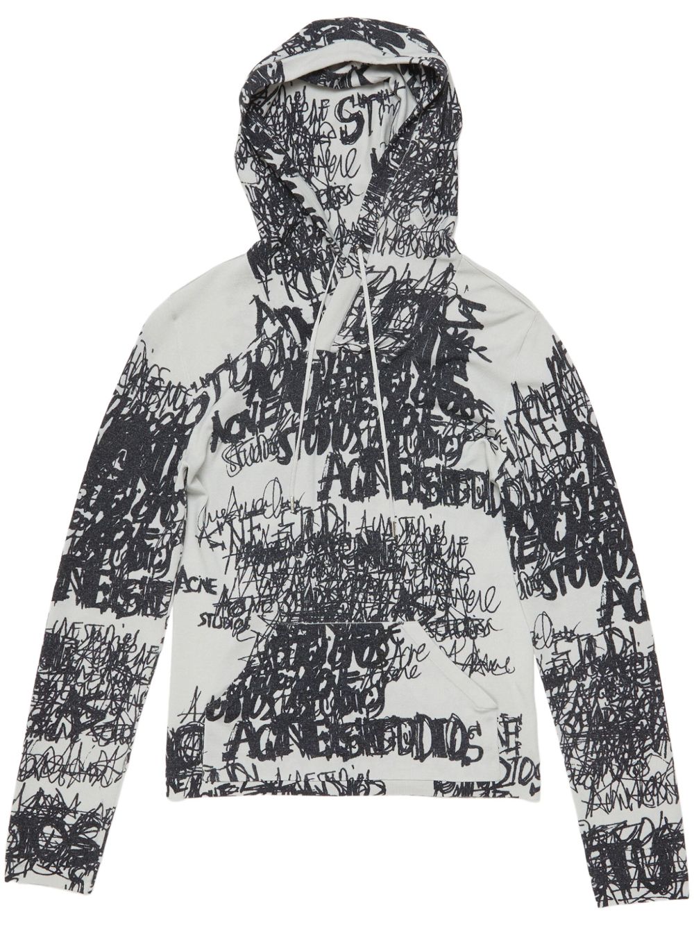 Acne Studios logo印花连帽衫 - 黑色