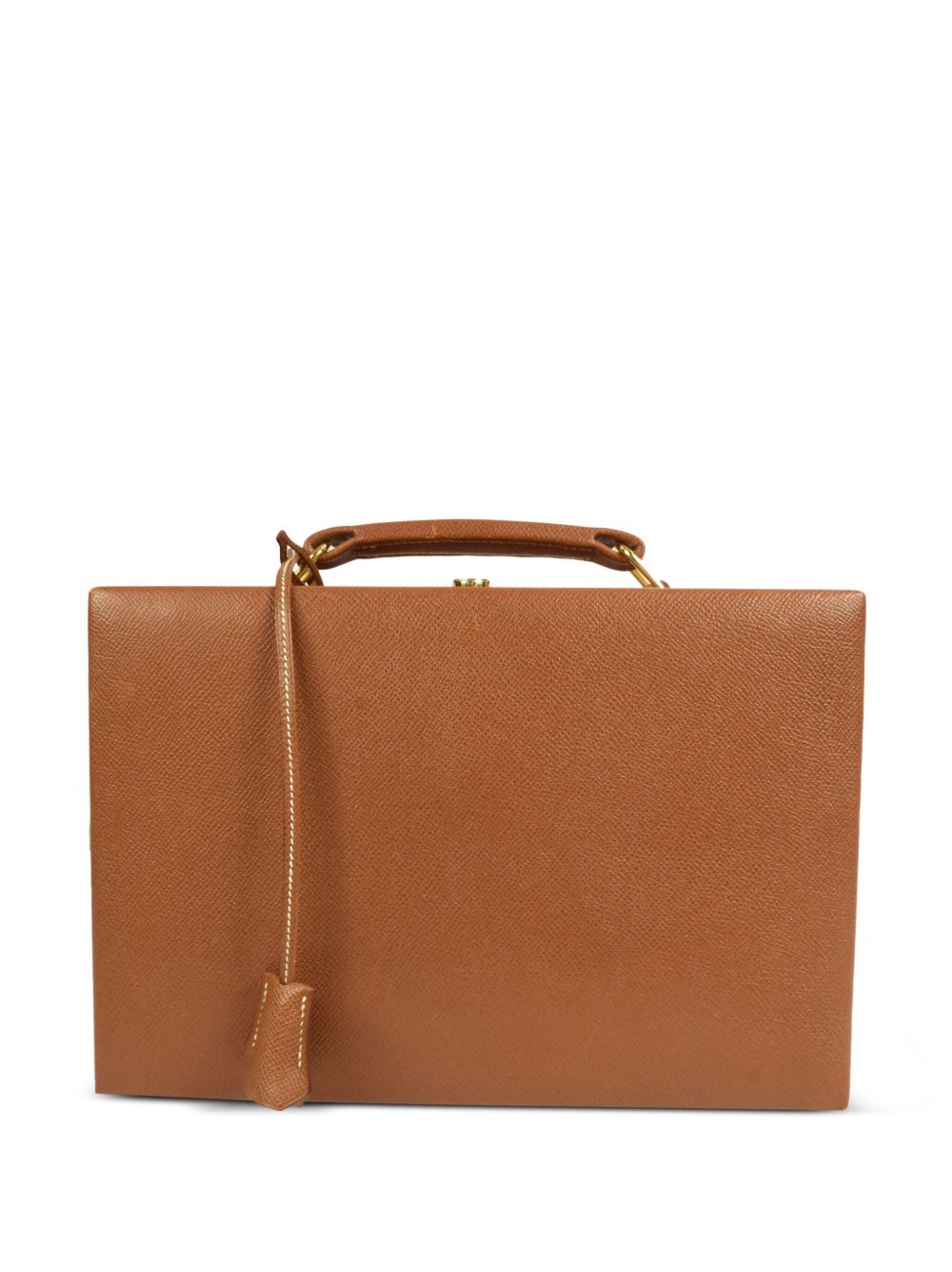Hermès Pre-Owned 盒形珠宝手提包（1993年典藏款） - 褐色