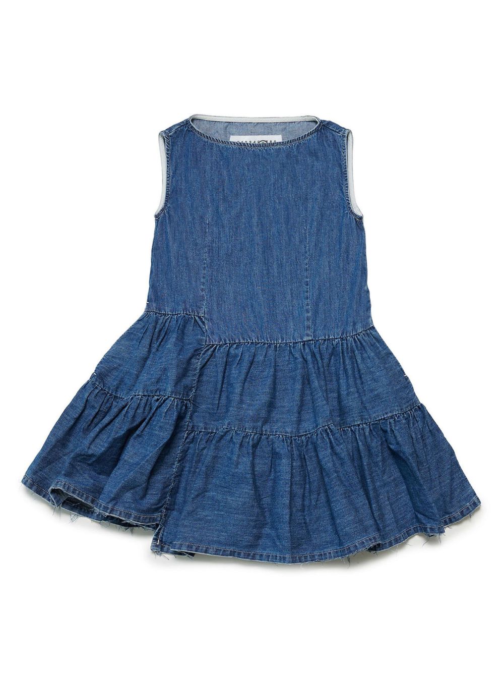 MM6 Maison Margiela Kids 无袖牛仔连衣裙 - 蓝色