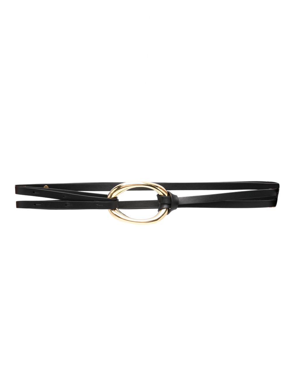 Jil Sander 圈环双带腰带 - 黑色