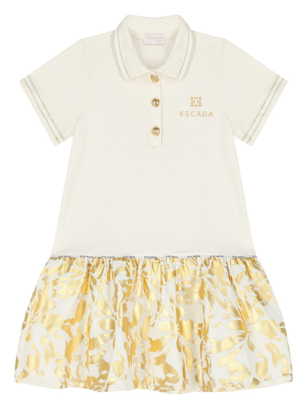 Escada Kids logo连衣裙 - 白色