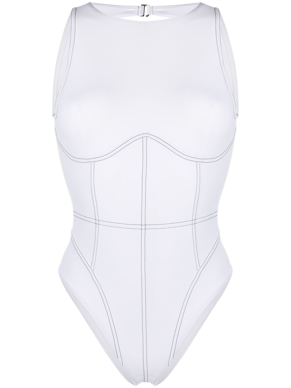 Noire Swimwear 露背连体泳衣 - 白色