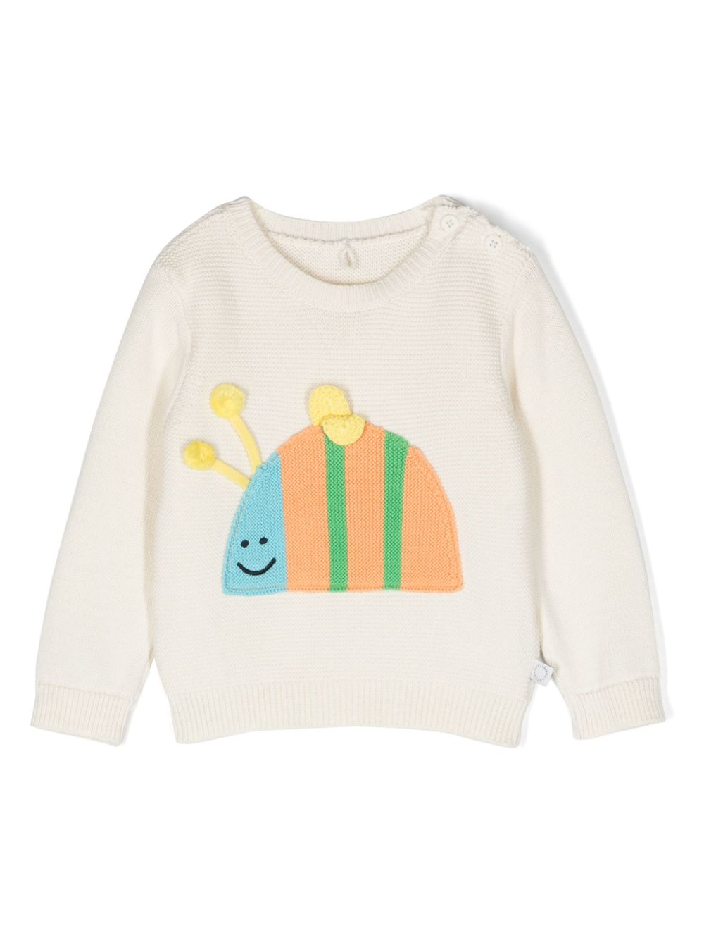 Stella McCartney Kids Striped Bumblebee 棉毛衣 - 中性色