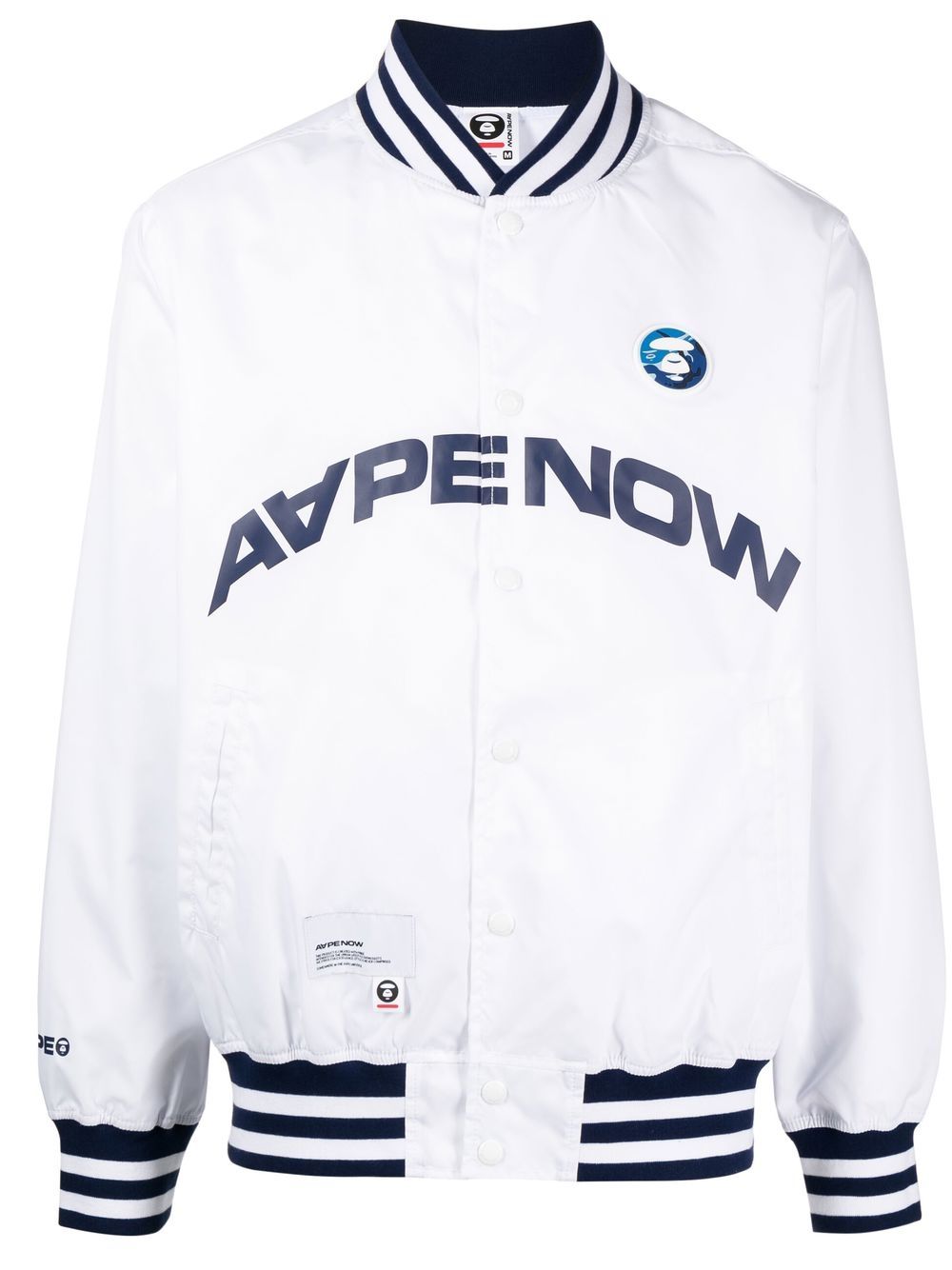 AAPE BY *A BATHING APE® 贴花细节飞行员夹克 - 白色